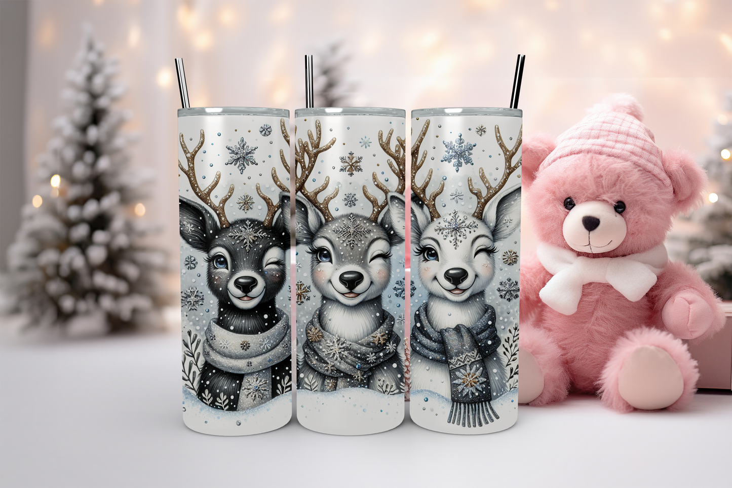 Winter Reindeer 20 oz Tumbler