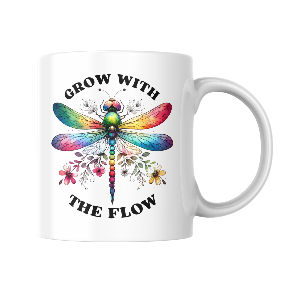 Grow With the Flow Mug – 15 oz Ceramic Coffee Cup