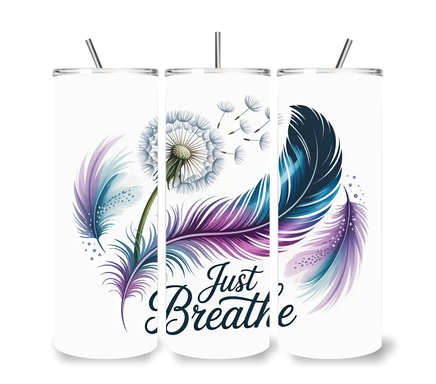 JUST BREATHE – 20 oz SKINNY TUMBLER