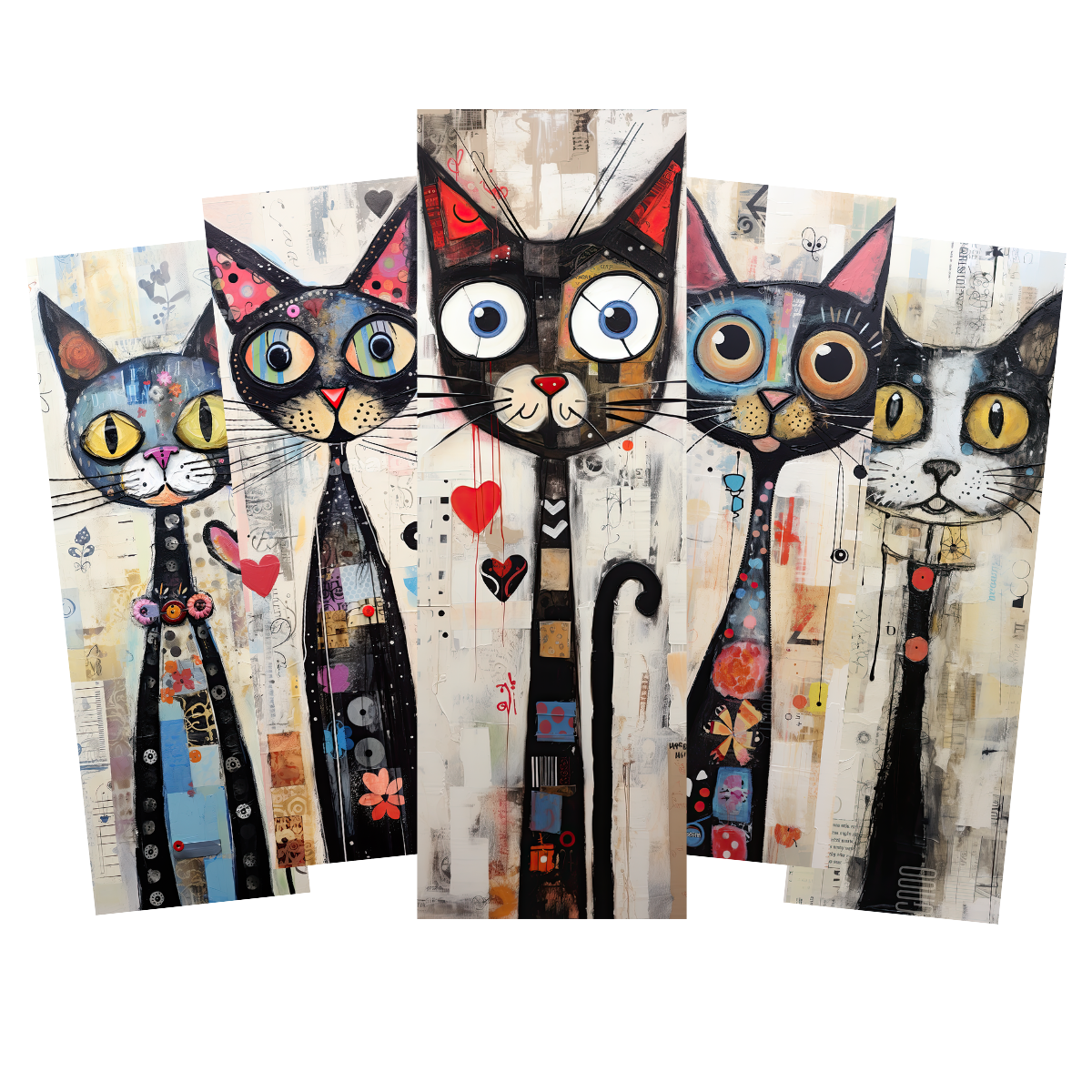 Whimsical Cat Bookmark