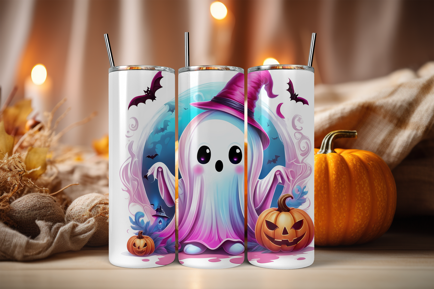 Pastel Spooky Ghost Tumbler | Gobelet Fantôme Pastel Spooky 20 oz
