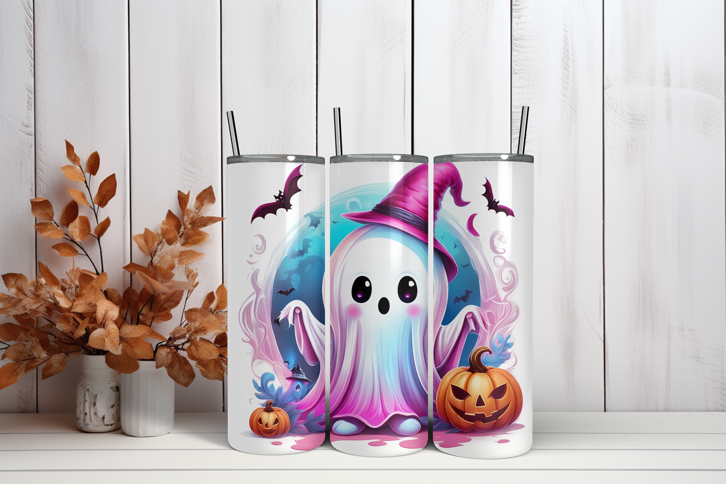 Pastel Spooky Ghost Tumbler | Gobelet Fantôme Pastel Spooky 20 oz