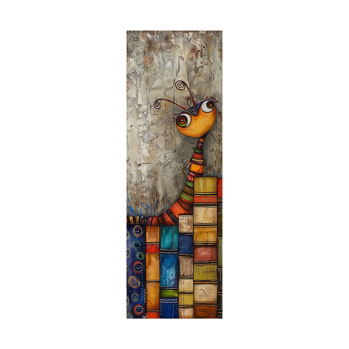 Signet Bookworms coloré – cadeau lecteur original – signet plastifié 2x6