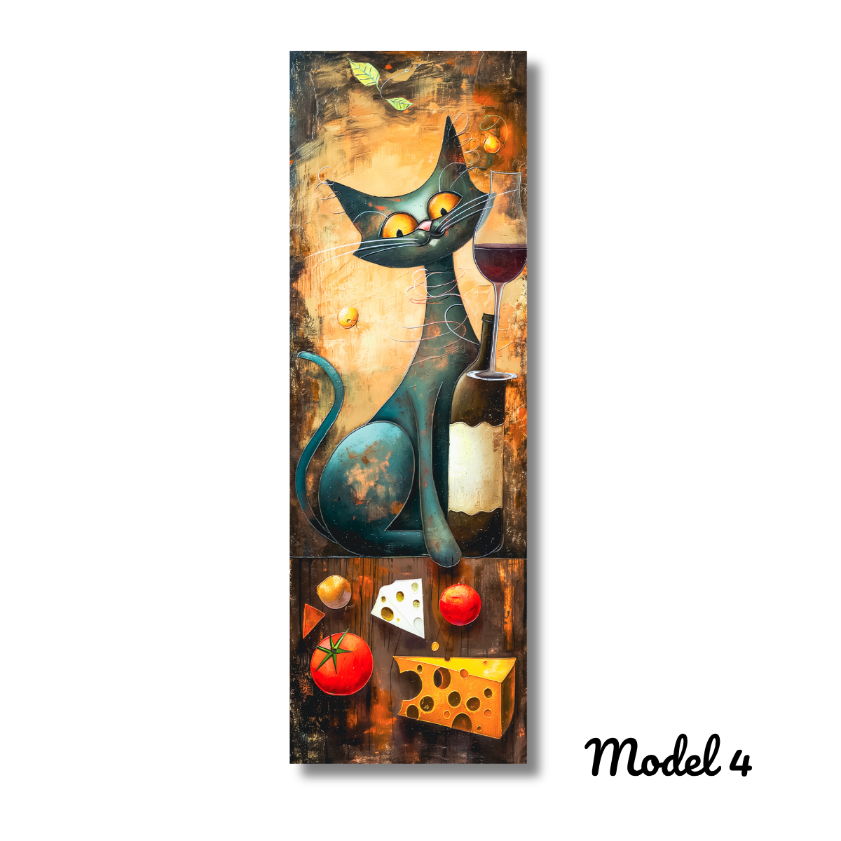 Whimsical Wine Cat Bookmark