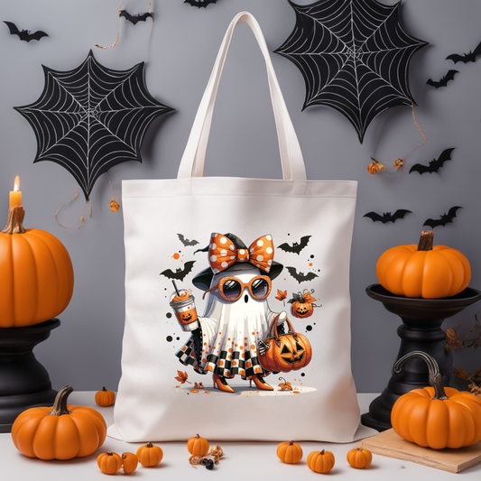 Trendy Ghost Tote Bag / Sac Fantôme Chic Halloween