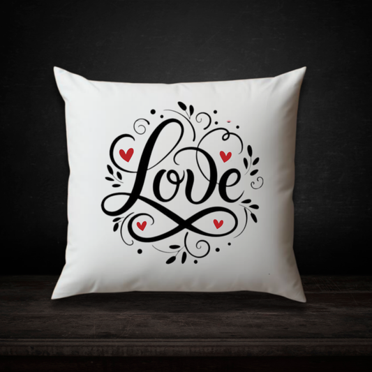 "Love" 16 x 16 Polyester Throw Pillow