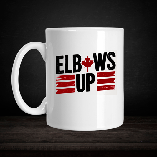 "Elbows Up" 15 oz Ceramic Mug