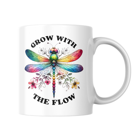 Grow With the Flow Mug – 15 oz Ceramic Coffee Cup