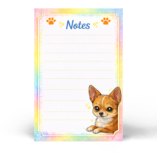 Cute Chihuahua Notes Notepad – Dog Lover Stationery