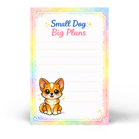 Bloc-notes Small Dog Big Plans – Papeterie Chihuahua Cute