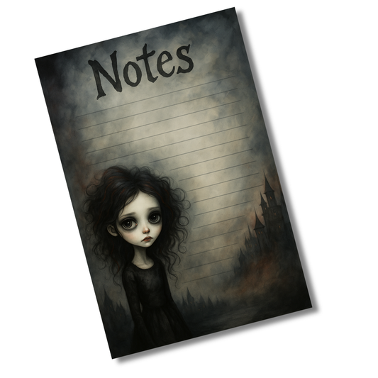 Azarielle Notepad – Bloc-notes Lunaire Gothique Demi-Lettre Imprimé au Québec